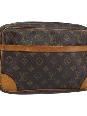 LOUIS VUITTON Monogram Compiegne 28 Clutch Bag M51845 LV Auth 173428